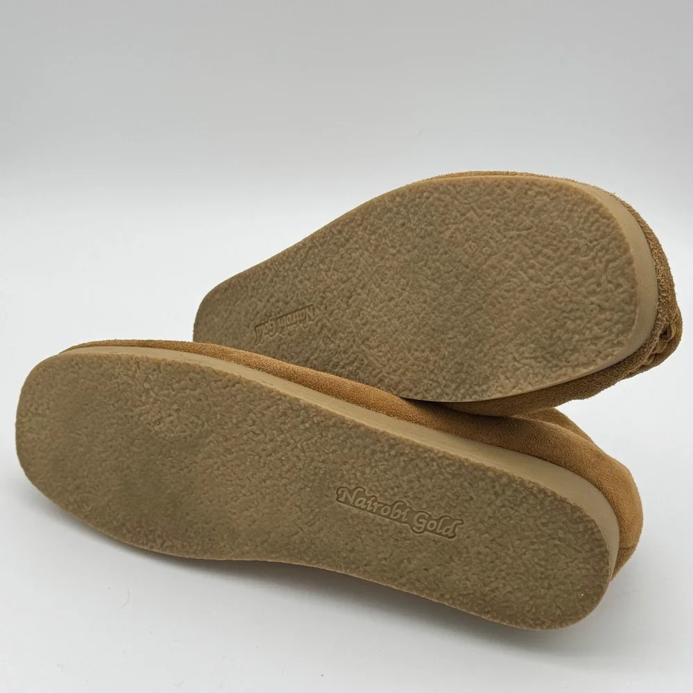Nairobi Gold Chukka Boots Men Size 11 Tan Suede Wallabee Style Lace Up Shoes
